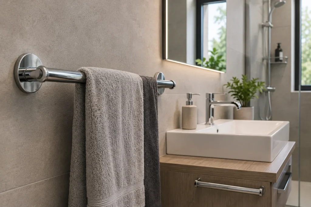 Cocina y baño · Toalleros y accesorios cromados